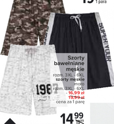 Szorty m臋skie bawe艂niane 3xl-6xl promocja