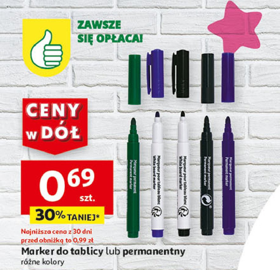 Marker permanentny Podniesiony kciuk promocja