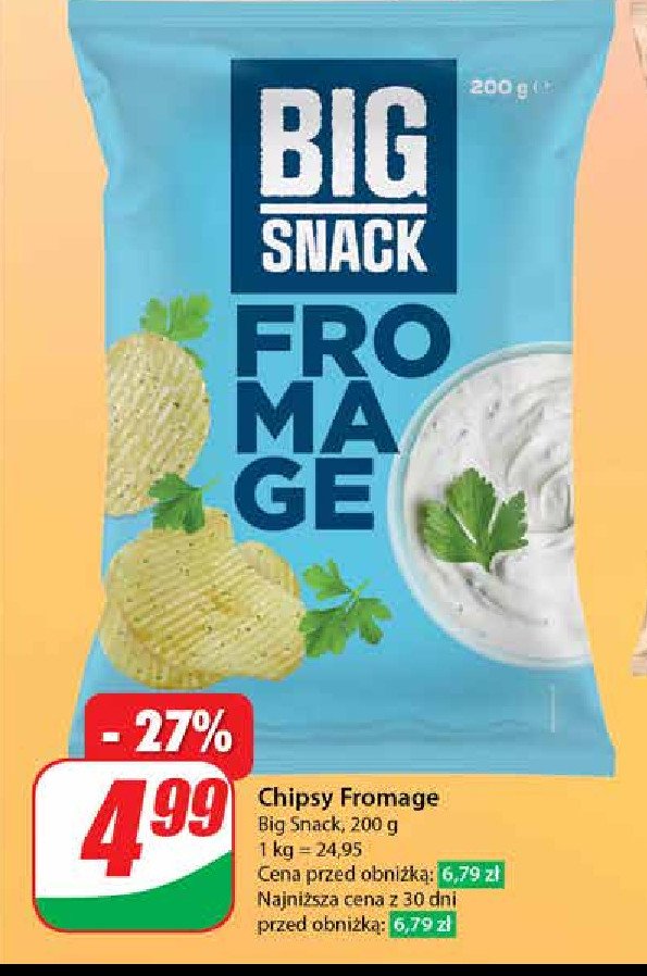 Chipsy fromage Big snack promocja