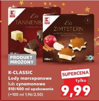 Lody marcepanowe K-CLASSIC Db cynamonowe promocja w Kaufland
