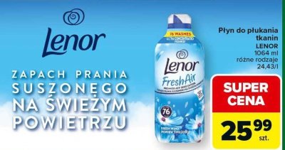 Płyn do płukania tkanin LENOR różne rodzaje promocja w Carrefour