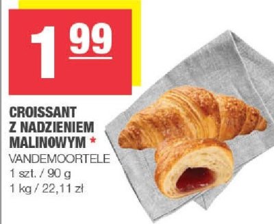 Croissant z nadzieniem malinowym Vandemoortele promocja w SPAR