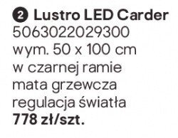 Lustro LED Carder promocja w Castorama