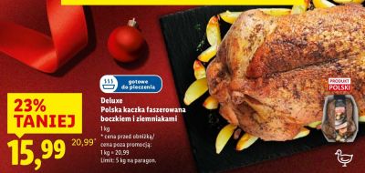 Kaczka polska faszerowana boczkiem i ziemniakami  promocja w Lidl