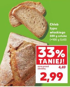 Chleb typu włoskiego promocja