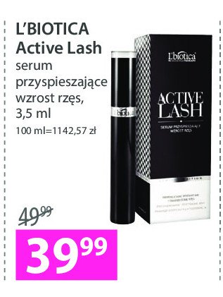 Serum do rzęs L'biotica active lash Active lash & brow promocja