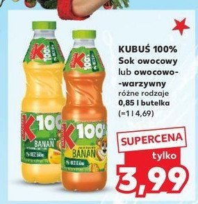 Sok jabłko-banan-brzoskwinia-marchew Kubuś 100% sok promocja w Kaufland