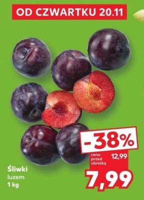 Śliwki luzem 1 kg promocja w Kaufland