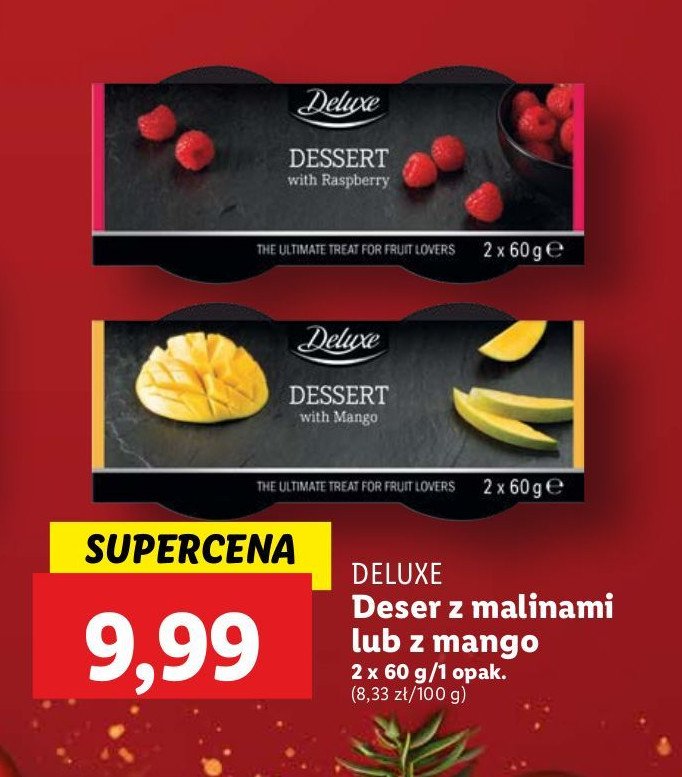 Deser raspberry Deluxe promocja