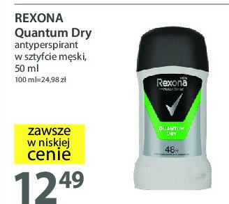 Dezodorant quantum dry Rexona men motionsense promocja