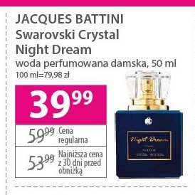 Woda perfumowana JACQUES BATTINI SWAROROVSKI CRYSTAL NIGHT DREAM promocja