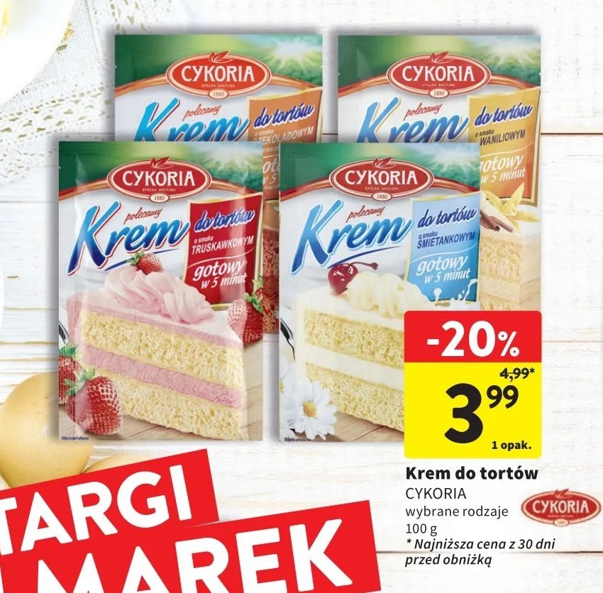 Krem do tortów czekoladowy Cykoria promocja