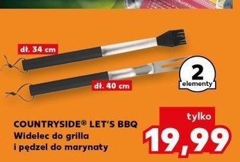 Widelec do grilla + pędzel do marynaty K-classic let's bbq promocja