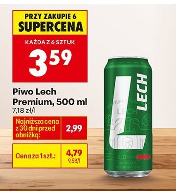 Piwo Lech Premium, 500 ml promocja w Biedronka