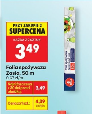 Folia spożywcza 50 m promocja w Biedronka