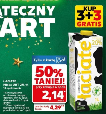 Mleko UHT 2% tł. promocja w Kaufland