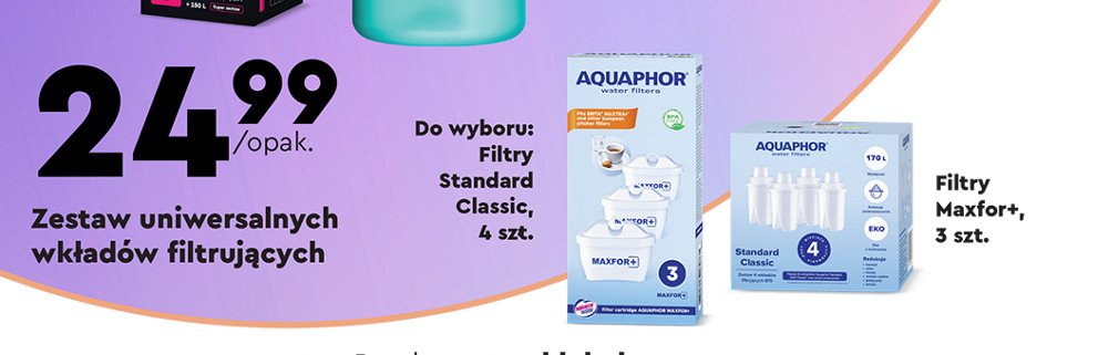 Wkłady filtrujące standard classic Aquaphor promocja