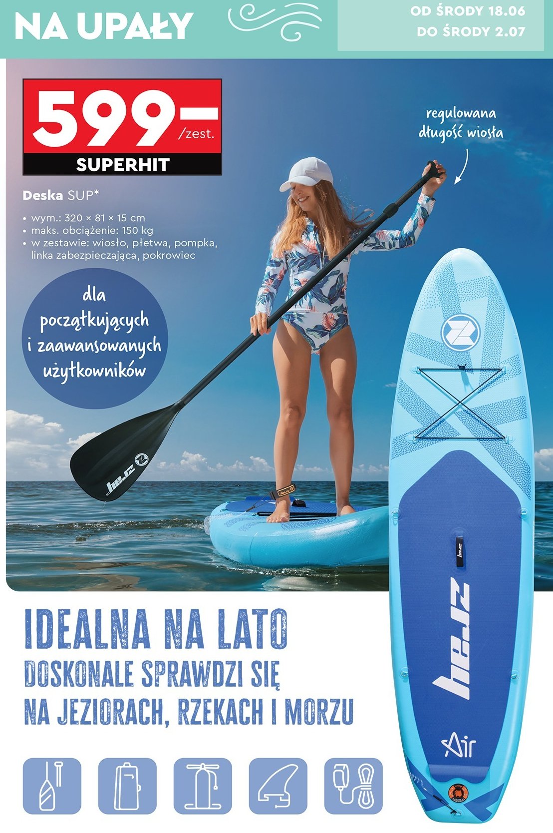 Deska sup 65342 promocja w Biedronka