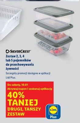 Zestaw 2, 3, 4 lub 5 pojemników do przechowywania żywności  promocja w Lidl
