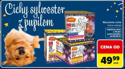 Silent Rainbow - fajerwerki ciche sylwestrowe z pupilem promocja w Carrefour