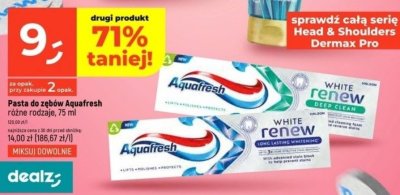Pasta do zębów Aquafresh różne rodzaje, 75 ml promocja w Dealz