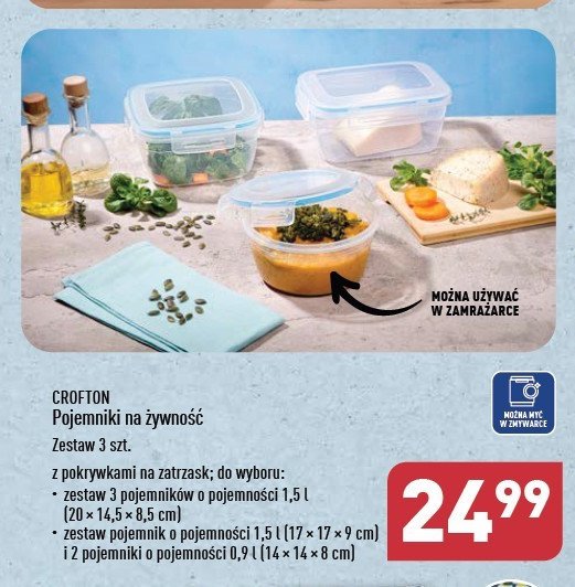 Pojemniki 1.5 l + 900 ml Crofton promocja