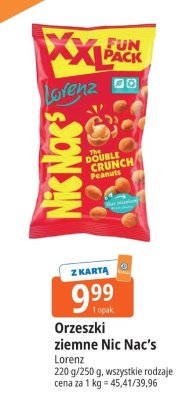 Orzeszki ziemne Nic Nac's Lorenz promocja w Leclerc