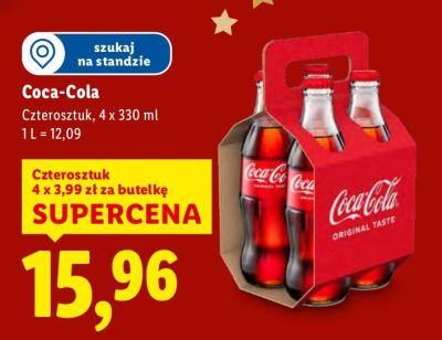 Napój gazowany Coca-Cola 4x330 ml promocja w Lidl