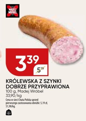 Kie艂basa kr贸lewska z szynki dobrze przyprawiona Rze藕nik szymon poleca promocja w Chata Polska