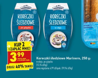 Koreczki śledziowe po giżycku Marinero promocja