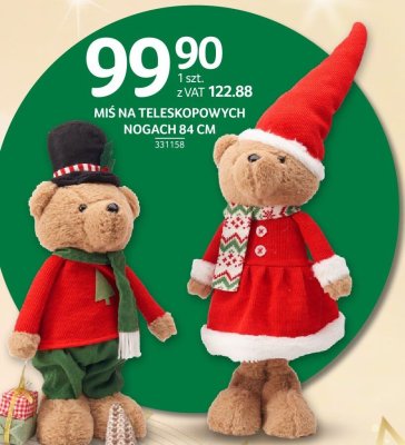 Miś na teleskopowych nogach 84 cm promocja w Selgros