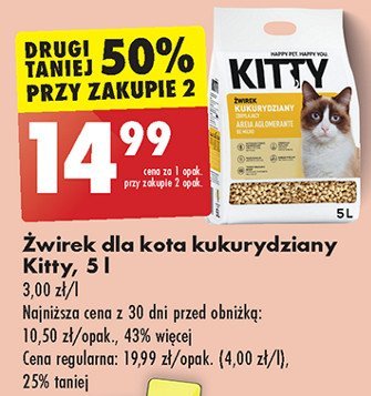 Żwirek kukurydziany Kitty promocja