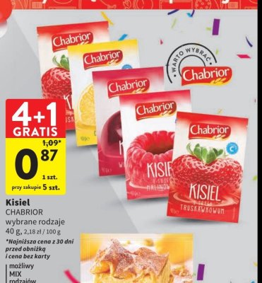 Kisiel o smaku wiśniowym Chabrior promocja