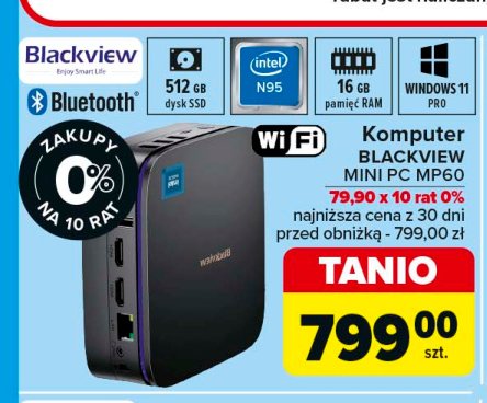 Komputer mini pc 512gb BLACKVIEW promocja