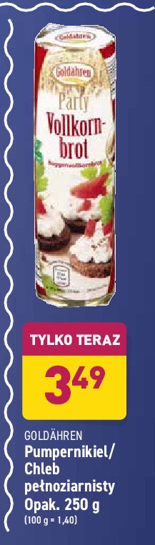 Chleb pełnoziarnisty pumpernikiel party Goldahren promocja