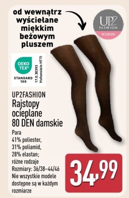 Rajstopy ocieplane 80 DEN damskie UP2FASHION promocja w Aldi