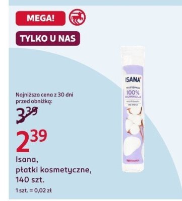 Płatki kosmetyczne promocja w Rossmann