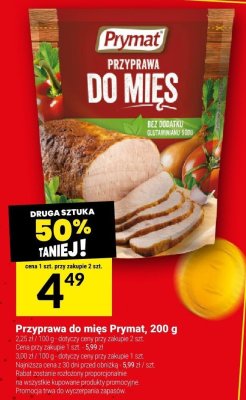 Przyprawa do mięs Prymat, 200 g promocja w Twój Market