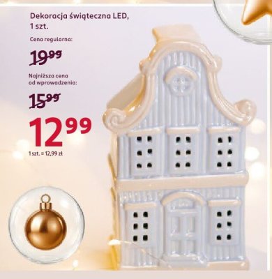Dekoracja świąteczna LED promocja w Rossmann