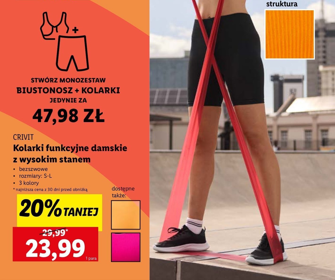 Kolarki funkcyjne z wysokim stanem s-l Crivit promocja