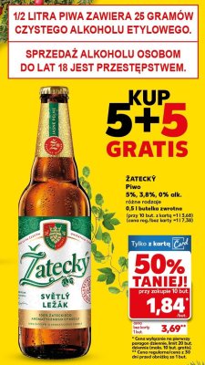 Piwo Żatecký różne rodzaje promocja w Kaufland