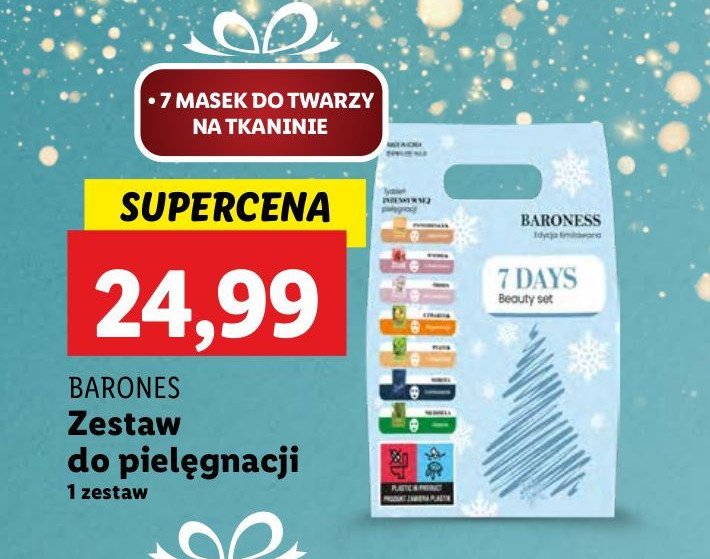 Zestaw masek na płachcie 7 dni tygodnia promocja w Lidl