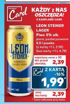 Piwo Leon steiner lager promocja