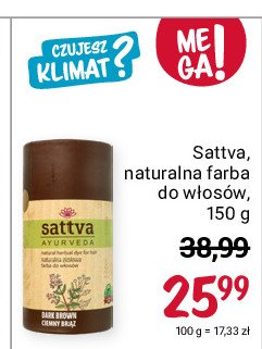 Farba do w艂os贸w nut brown Sattva ayurveda promocja