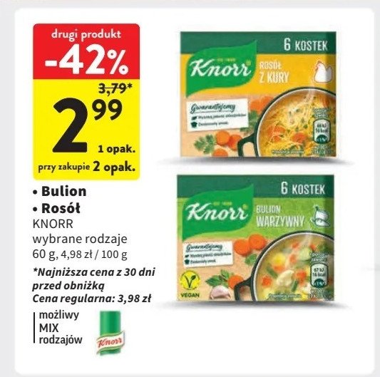Rosół z kury w kostkach Knorr promocja