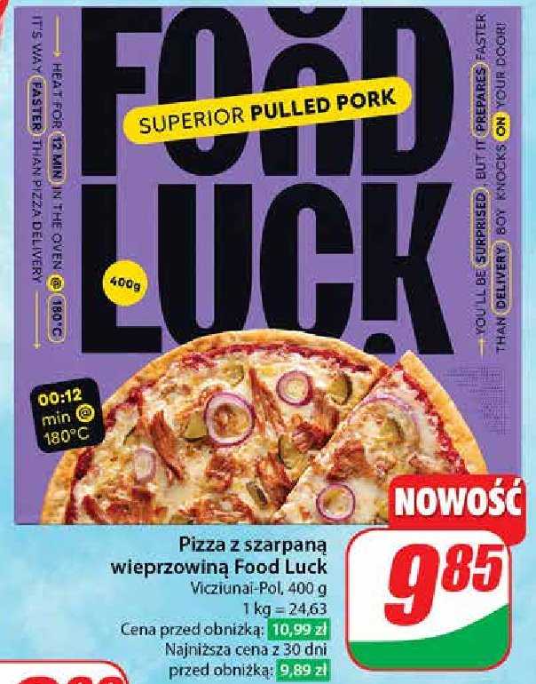 Pizza pulled pork Food luck promocja