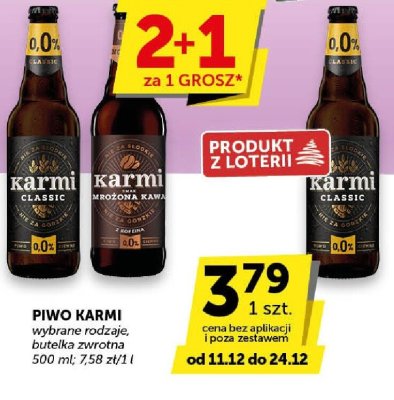 Piwo Karmi Classic, wybrane rodzaje promocja w Groszek