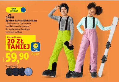 Spodnie narciarskie dziecięce CRIVIT promocja w Lidl