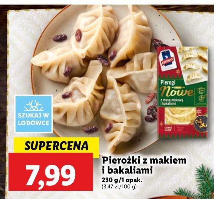 Pierogi z masą makową i bakaliami Konspol promocja