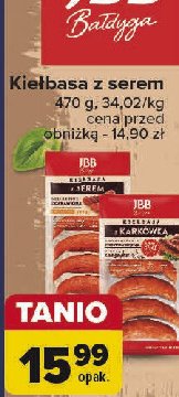 Kiełbasa z serem Jbb bałdyga promocja